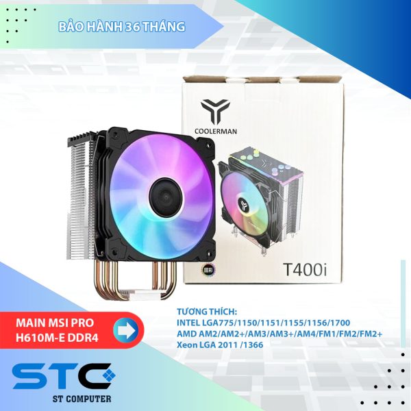 TẢN NHIỆT KHÍ COOLERMAN T400I RGB